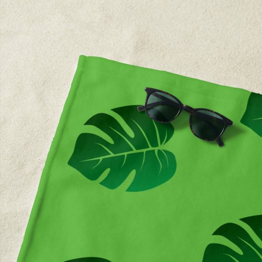 Naam van het Oerwoud Cute Animals Safari Green Car Strandlaken (In situ)