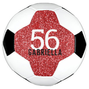 Naam van het rode glitter team voetbal