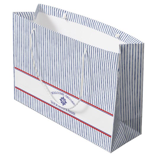 Naam van het schip Kompasroos Zeeanker Groot Cadeauzakje (Achterkant Gekanteld)