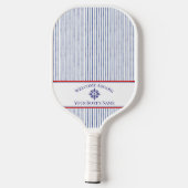 Naam van het schip Kompasroos Zeeanker Pickleball Paddle (Achterkant)