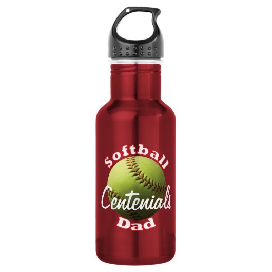 Naam van het Softball-team Waterfles (Voorkant)