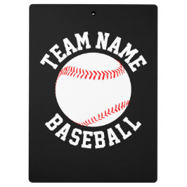 Naam van het team van het Aangepaste Baseball Coac Klembord