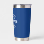 Naam van het vaartuig aan de grens met een ankerto geïsoleerde drinkbeker (Links)