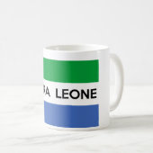 naam van het vlaggenland van sierra leone koffiemok (Voorkant rechts)
