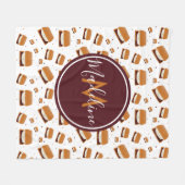 Naam van het voedselmonogram S'more Pattern Fleece Deken (Voorkant (Horizontaal))