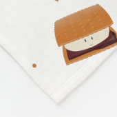 Naam van het voedselmonogram S'more Pattern Fleece Deken (Hoek)