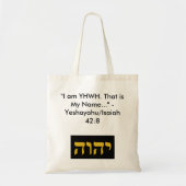 Naam van het YHWH-Tas/Bag Tote Bag (Voorkant)