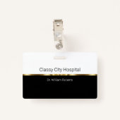 Naam van het ziekenhuispersoneel van de klas badge (Achterkant met clip)