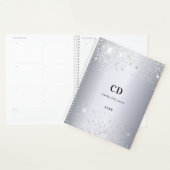 Naam van het zilverglitterstofmonogram planner (Display)