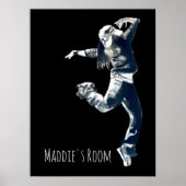 Naam van hiphop-danseres poster (Voorkant)