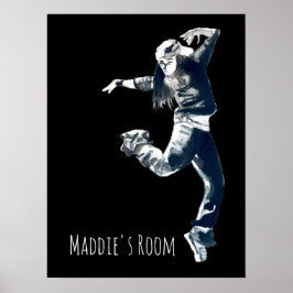 Naam van hiphop-danseres poster