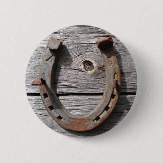 Naam van Hoefijzer-badge voor handbagage Ronde Button 5,7 Cm