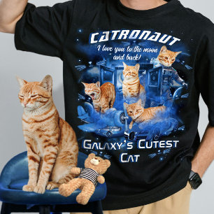 Naam van huisdier en collagefoto's in bootlegstijl t-shirt
