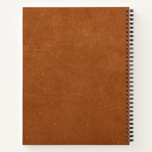 Naam van Initialen van modern Sable Leather Monogr Notitieboek (Achterkant)