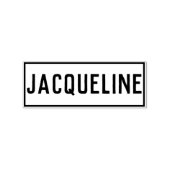 Naam van Jacqueline Rubberstempel (Afrduk)