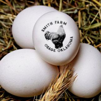 Naam van je Boerderij met Brahma Chicken Hen Egg S Rubberstempel