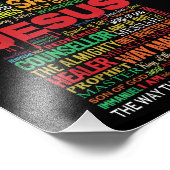 Naam van jesus koning savior counselor foto afdruk (Hoek)