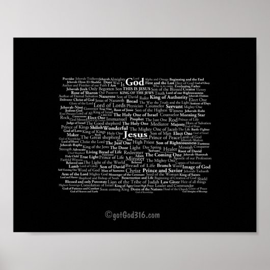 Naam van Jezus gotGod316.com Poster (Voorkant)