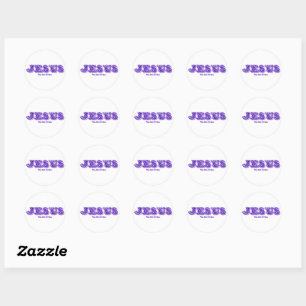Naam van Jezus Naam boven alle namen Ronde Sticker