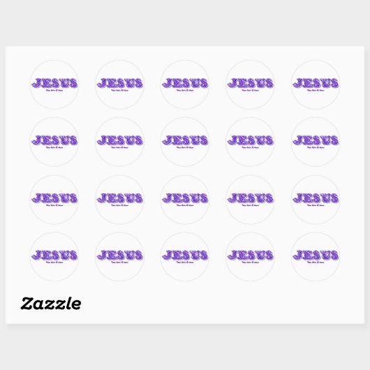 Naam van Jezus Naam boven alle namen Ronde Sticker (Vel)