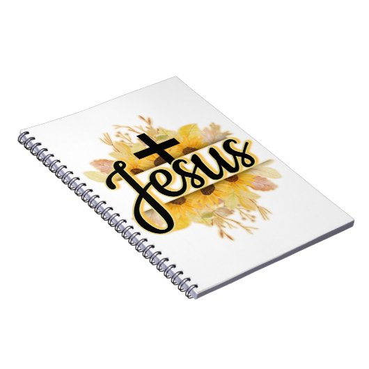 Naam van Jezus w/zonnebloem & Notitieboek over de  (Rechterzijde)