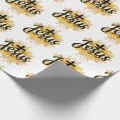 Naam van Jezus w/zonnebloemen & kruiperpapier Cadeaupapier (Hoek)