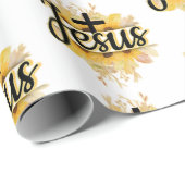 Naam van Jezus w/zonnebloemen & kruiperpapier Cadeaupapier (Rol Hoek)
