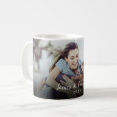 Naam van jullie favoriete koppel foto script koffiemok (Voorkant links)