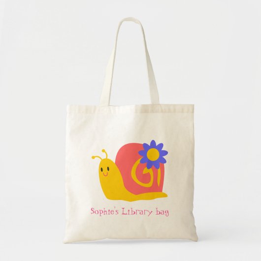 Naam van kind schattige bibliotheek van nagels tote bag (Voorkant)