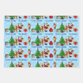 Naam van kind uit de Kerstman personaliseren Inpakpapier Vel (Voorkant 3)