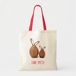 Naam van kind van paasmakerij tote bag