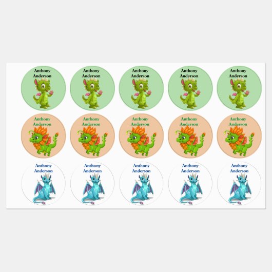 Naam van kinderen labels (Vel)