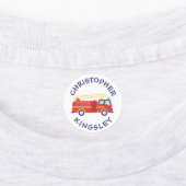 Naam van kinderen Persoonlijke brandweerman Strijk Labels (Aangebracht)