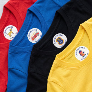 Naam van kinderen Persoonlijke brandweerman Strijk Labels