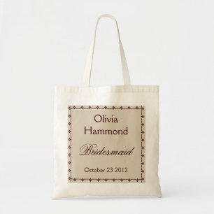 NAAM VAN KLANT Bridesmaid Bag TAUPE & CHOCOLATE Tote Bag