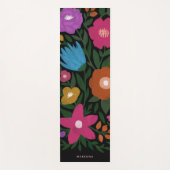 Naam van kutkleurige flessen | Zwart Yogamat (Voorkant)