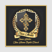 Naam van lid van de koor naamplaatje (Voorkant)