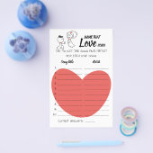 Naam van liefdeszong Wedding Couple Game Card Flyer (Enkel)