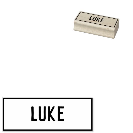 Naam van Luke Rubberstempel (Gestempeld)