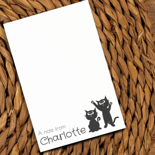 Naam van malle zwarte cartoon katten post-it® notes