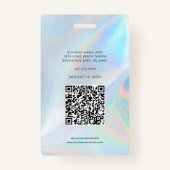 Naam van medewerker van Business Logo Foto-ID Badge (Achterkant)