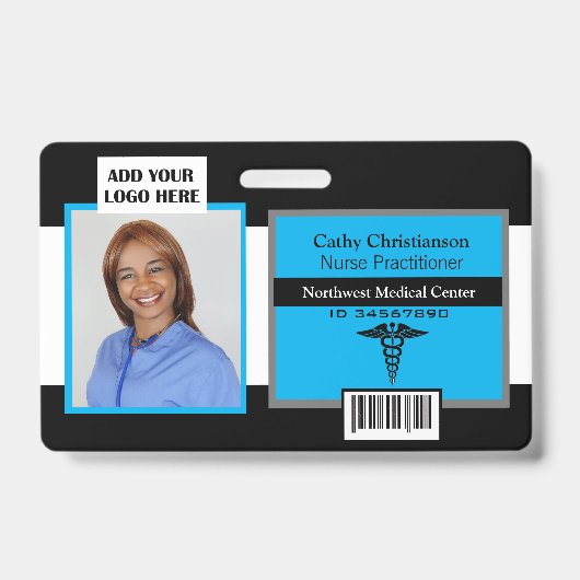 Naam van medische professional Foto Badge Scanner  (Voorzijde)