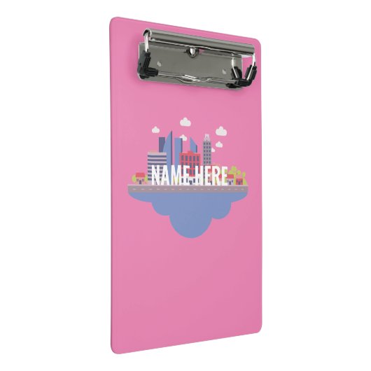 Naam van Mini Clipboard logo City Klembord (Schuin)