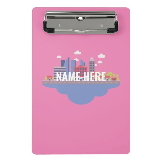 Naam van Mini Clipboard logo City Klembord (Voorkant)