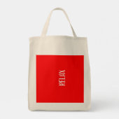 NAAM van Namaste Red White Yoga Calming Zone Tote Bag (Achterkant)