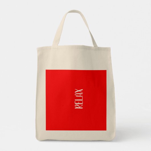 NAAM van Namaste Red White Yoga Calming Zone Tote Bag (Achterkant)