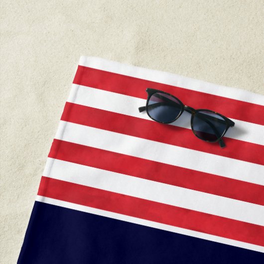 Naam van Nautical Anchor Kapitein | Rode zeep Strandlaken (In situ)