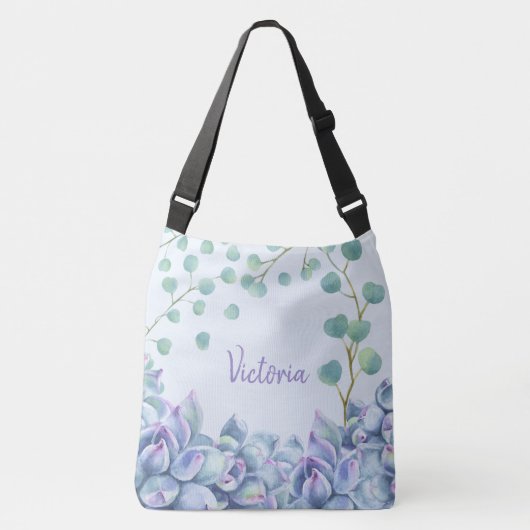 Naam van pastelvetplant crossbody tas (Voorkant)