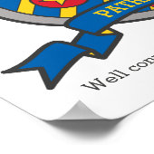 Naam van Patrick jongens: letter P van het heraldr Poster (Hoek)