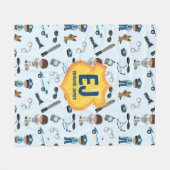 Naam van persoonlijke paddenstoel fleece deken (Voorkant (Horizontaal))